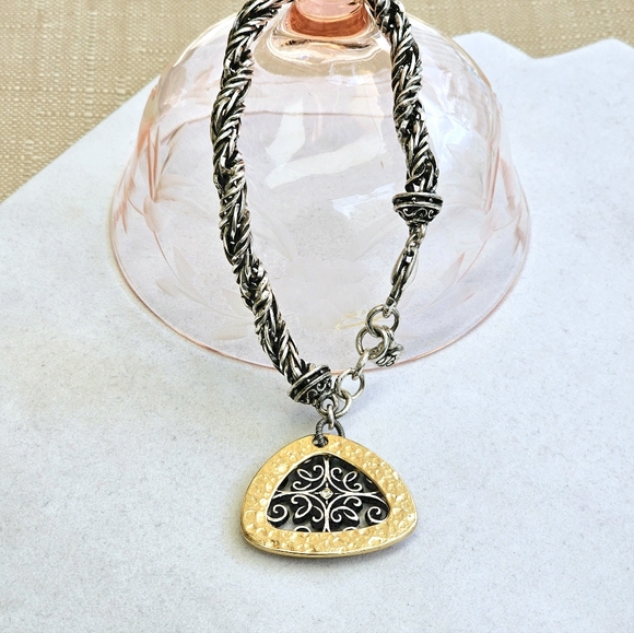 Brighton Jewelry - Brighton Highland Park Bracelet with Two-Tone Two-Piece Charm